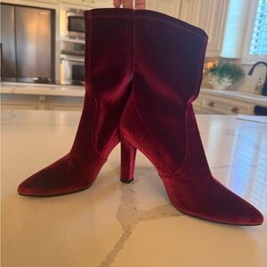 Stuart Weitzman Burgandy Ankle Boots